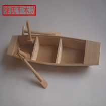 (Xus car Wood Square) home decoration ornaments crafts wooden boat solid wood handmade boat model small fishing boat