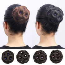Wig hair bag grab clip nine flower hair curler bride cheongsam girl shape ball head dress flower bud head
