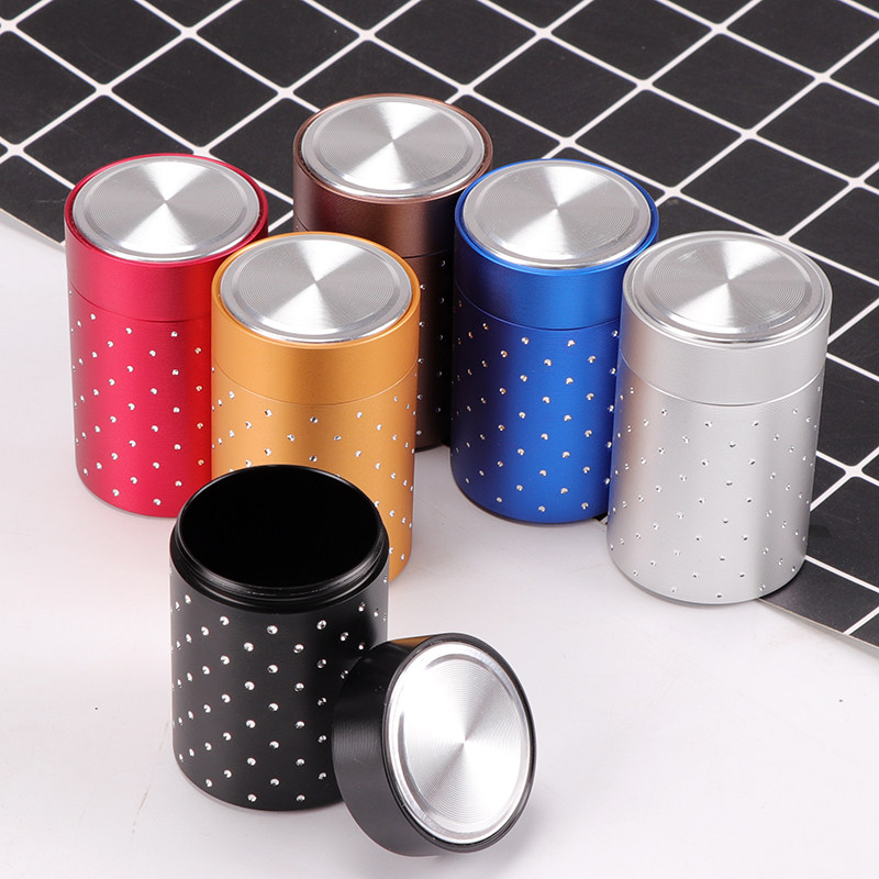 Titanium tea cans travel portable small sealed cans metal tea cans mini single bubble can tea box