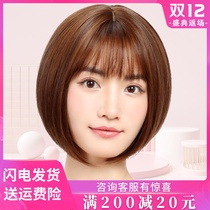 Wig female short hair wave head Net Red fashion Korean bobo head round face repair natural girl lifelike full head cover