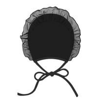 Japanese girl pure black white lace-up swimming cap mesh lace Loli comfortable not take head cute enlarged swimming cap