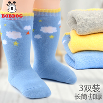 Baby stockings Autumn and winter thickened warm winter pure cotton newborn baby socks 0-3 months baby socks