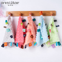 Douyin explosion Baby Bean Antoin towel imitation label baby can bite sleep handkerchief newborn coax sleep