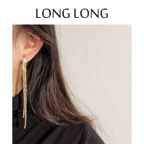 High level sensory flow suearrings female tennis red temperament with super-fairy-ear pendant mosquito-repellent coil ear-clamp without earbuds ear decoration style