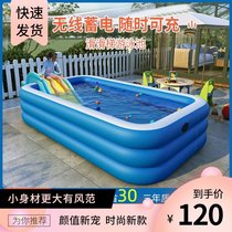Home swimming pool children 10 years old Left can water cushion paddling pool summer outdoor inflatable child thickening
