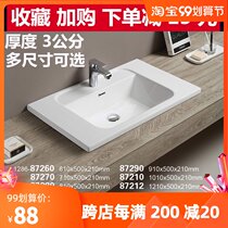 Ceramic table upper basin Middle side Basin semi-embedded wash basin integrated washbasin bathroom cabinet 50 wide