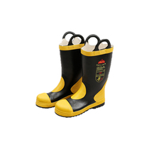 02 Firefighters Fire Protection Boots Flame Retardant Fire Rubber Boots Fire Fighting Boots