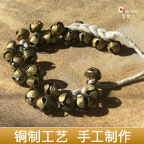 Pure copper handmade ring Bell Bell India double layer copper bell anklet chain copper bell string bell stage performance accessories