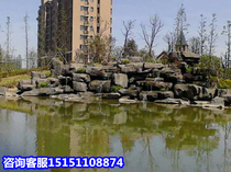 Artificial plastic stone rockery large outdoor simulation cement plastic mountain cave water bath waterfall landscaping