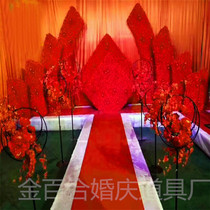 New wedding props Flower Wall stage background decoration European wedding large stage props wedding background wall
