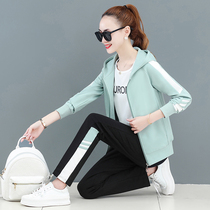 361 womens casual sportswear suit Jordano spring and autumn hooded sweater fashion group clothing three-piece suit