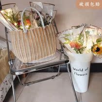 Wake Flowers Bucket Flower Flower Vase Plastic Raised Flowers Buckets Home Plastic Supplies Big thickened Flower Bucket Dry Flowers Price