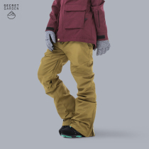 Japan single board double board waterproof windproof white ski pants women's warm breathable wear-resistant storm pants outdoor hiking pants