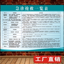 Hospital clinic rules and regulations emergency rescue list operating procedures commonly used drug compatibility taboo table poster