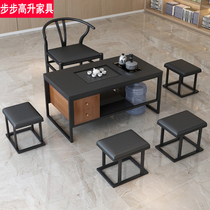 Fire Stones Qigong Fu Tea Several Tea Table Integrated Brief Modern Office Sofa Tea Table Chair Combined tea tea set