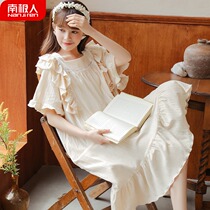 South Pole Sleeping Dress Woman Summer Pure Cotton Slim short sleeves 2021 New ladies Pregnant Woman Fairy pyjamas womens summer