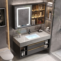 Modern bathroom cabinet rock board ceramic toilet combination set smart wash table wash table basin combination
