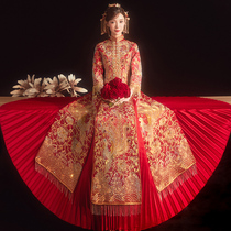 Xiuhe clothing bride 2021 new Chinese wedding dress jacket emperor wedding toast dress slim five blessings dragon and phoenix jacket