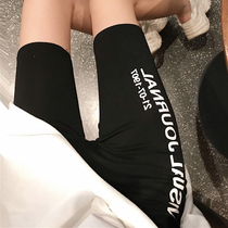 Pregnant womens shorts five-point black spring and summer thin fashion letters outer wear safety pants summer cotton leggings