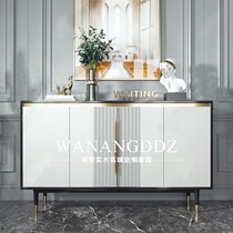 American light luxury solid wood gold black entrance cabinet Post-modern foyer cabinet Shoe cabinet Hong Kong-style dining side cabinet TV cabinet