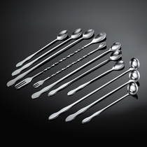 Long bar spoon 32cm stainless steel long handle mixing stick mixing stick Cocktail coffee milk tea mixing spoon Bar spoon Bar spoon