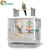 Transparent acrylic anti-Sardinia Villa Bird Cage Parrot Cage Home Luxury Big large Hyphoenix Tiger Leather Breeding Cage