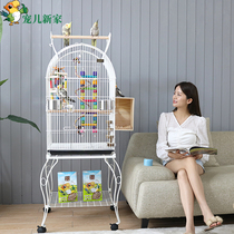 Luxury large parrot cage anti-sprinkling bird cage large villa breeding cage starling Xuanfeng gray parrot cage