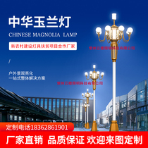 Chinese lamp 5 m 6 m 9 fire 8 m 10 m 9 head Yulan light street lamp outdoor lamp High pole street lamp Landscape square lamp