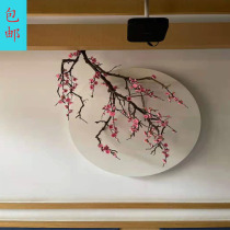 Shanghai simulation plum blossom tree arrangement peach blossom tree living room wall decoration flower branches floor hanging wall ceiling Flower Branch