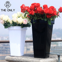 Wei Yi square-shaped flower bucket plastic flower bucket creative flower arrangement bucket household flower bucket flower bucket flower bucket flower bucket