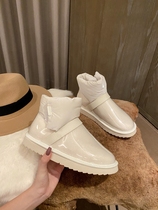 Snow boots womens winter boots 2021 leather wool integrated waterproof down Velcro cotton shoes Н UGG Е D