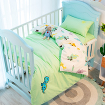 Childrens kindergarten quilt three-piece nap with core bed cotton quilt cover baby mattress six-piece set