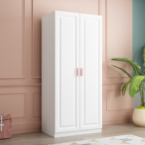 Solid wood wardrobe cabinet modern simple storage children adult wardrobe bedroom balcony locker European bag installation