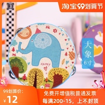Kindergarten childrens toy tambourine Orff musical instrument hand drum hand rattle wooden cartoon girl red rattle