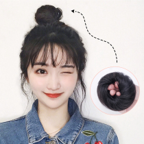 Is really messy bun wig female pan fa qi Hairband fluffy natural Bud Hanfu semi-ball head hair bun