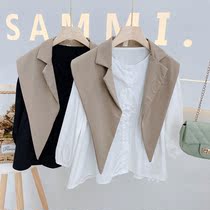 South Korean pro-sub-clothing online red Two sets of childrens shawl shirt with dress 2022 new spring and autumn high-end mother womens clothing