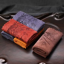 Kung Fu tea towel high-grade tea cloth absorbent thickened tea set towel tea table cloth rag mat tea table accessories Zen