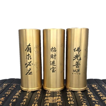 Pure copper incense cylinder Plain noodle modern incense stand solid home desktop Buddhist hall supplies are responsive 