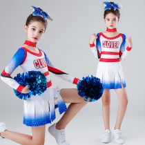 Childrens cheerleading performance clothing long-sleeved new girl cheerleading performance clothing dance clothing competition competition clothing