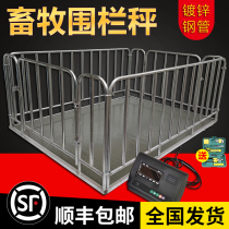 Shanghai Yaohua ground weigh 1-3 tons says pig cattle Libra scale with fence high-precision logistics platform Small pound says