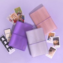 Korean stationery jamstudio colorful transparent PVC strap small 3 inch mini polaroid photo album business card book