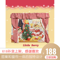 Special return to the Littleberry girl cute cartoon Christmas wall atmosphere hanging red plate curtains