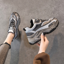 Tide brand dad shoes female Korean fashion ins net celebrity 2021 new thick-soled increase all-match casual sports shoes female