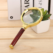 Magnifying glass HD 10 times reading glasses elderly reading handheld jade jewelry appraisal 80mm stationery wholesale
