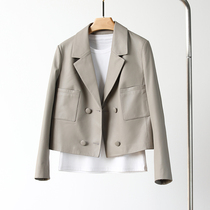 Pisui coat female leather in spring 2023 new explosive sheep fur coat Haining senior sensibility short 28