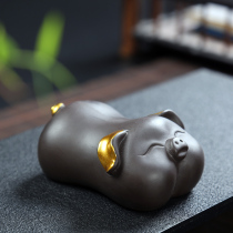 Purple sand tea tea tabletop piece pig cute pig creative pig creative pig accessories microlandscape decoration