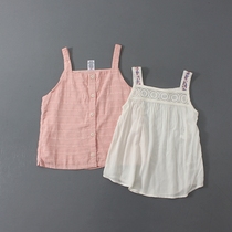 7-16 years old foreign trade childrens clothing girls summer cool and comfortable short suspender top in large childrens casual wild vest