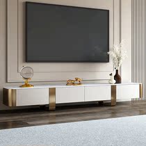 Light Lavish Rockboard Size Round Tea Table TV Cabinet Combination Modern Minima Home small family Living room Baking Lacquered Land