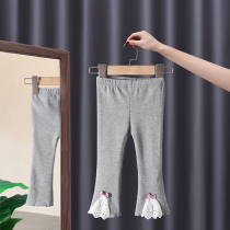 Girl Pants Autumn 2022 new foreign air cotton trousers casual child hit bottom pants outside wearing 1-7-year-old baby boom