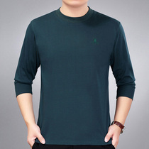 Autumn and winter 100% cotton T-shirt men long sleeve middle-aged base shirt cotton autumn clothes spring and autumn men autumn clothes father sweatshirt